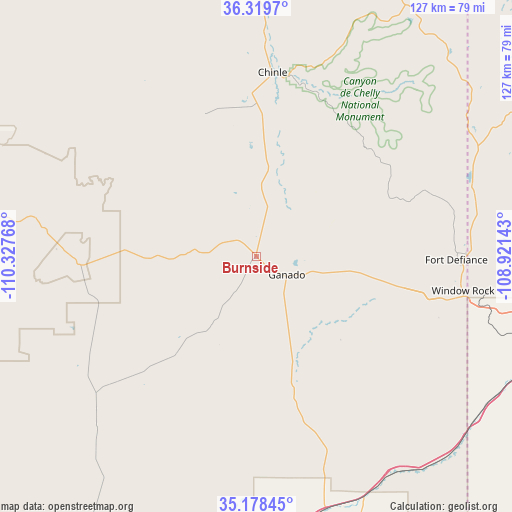 Burnside on map