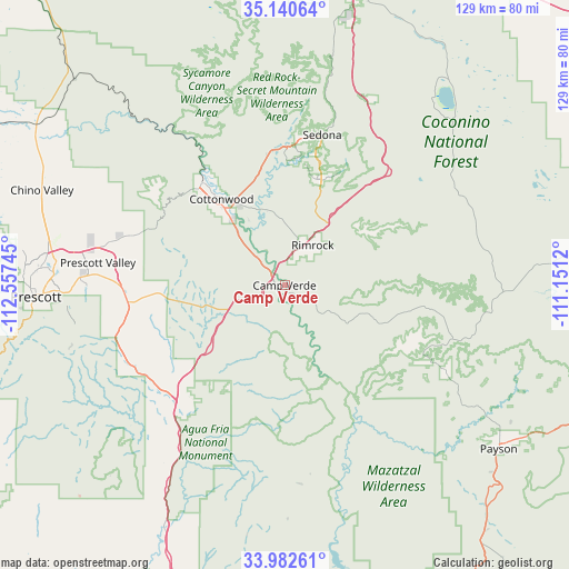 Camp Verde on map