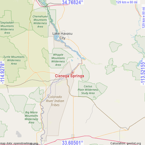 Cienega Springs on map