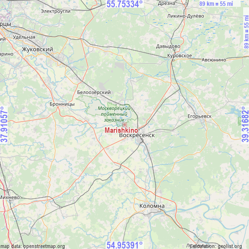 Marishkino on map