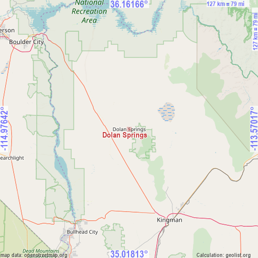 Dolan Springs on map