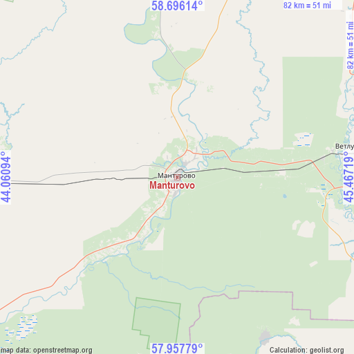 Manturovo on map