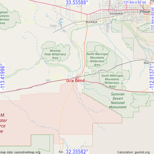 Gila Bend on map