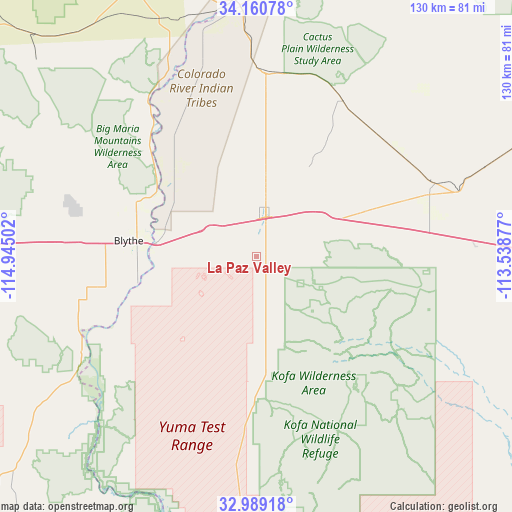 La Paz Valley on map