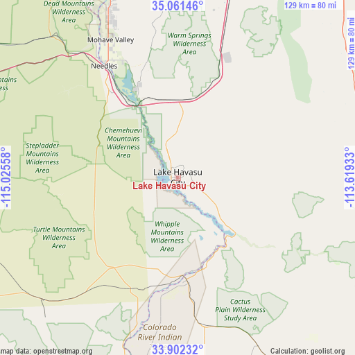 Lake Havasu City on map