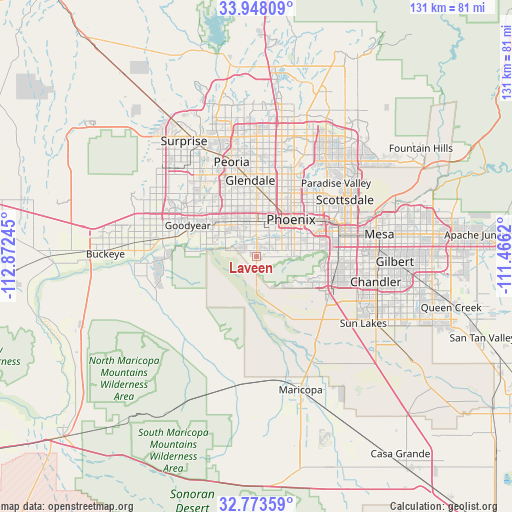 Laveen on map