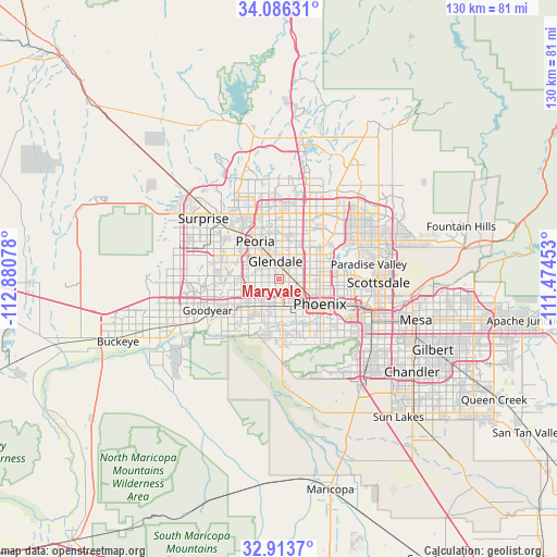 Maryvale on map
