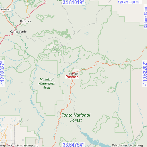 Payson on map