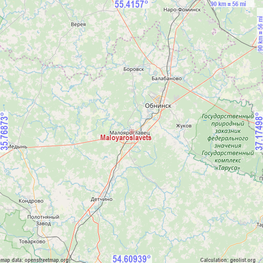 Maloyaroslavets on map