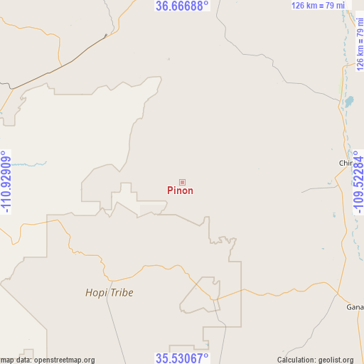 Pinon on map