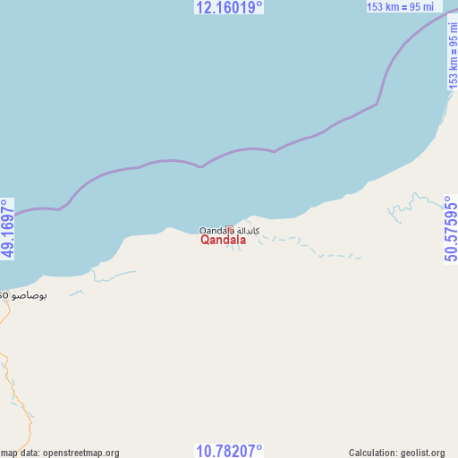 Qandala on map