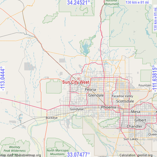 Sun City West on map