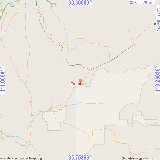 Tonalea on map