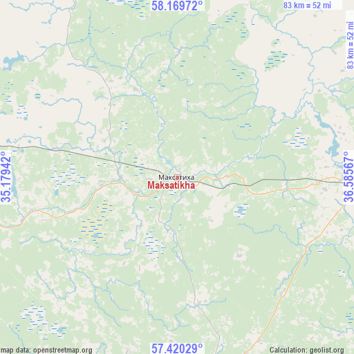 Maksatikha on map