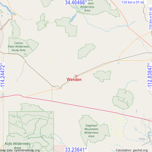 Wenden on map