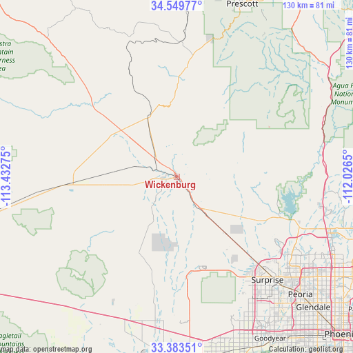 Wickenburg on map