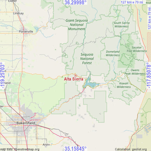 Alta Sierra on map