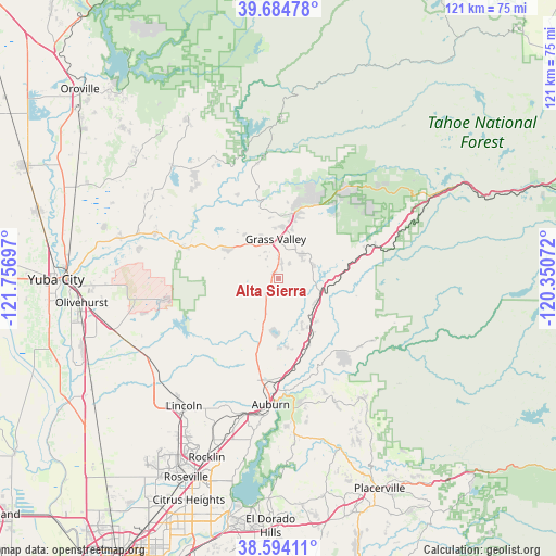 Alta Sierra on map