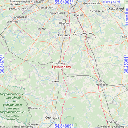 Lyubuchany on map