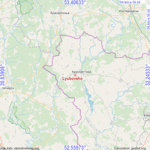 Lyubovsho on map