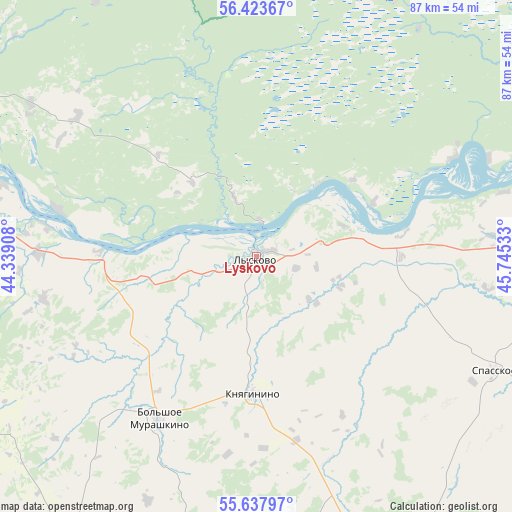 Lyskovo on map