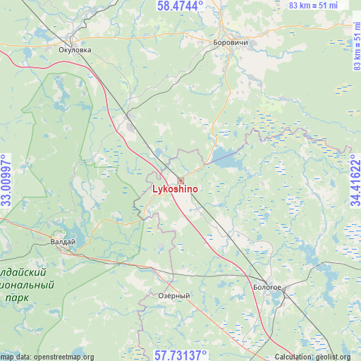 Lykoshino on map