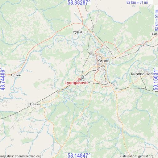 Lyangasovo on map