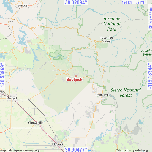 Bootjack on map