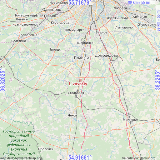L’vovskiy on map