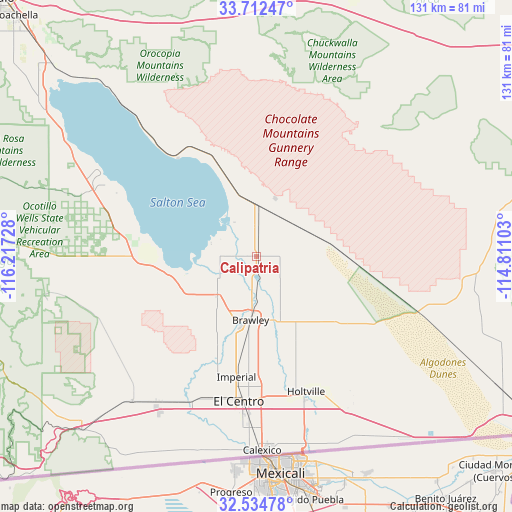 Calipatria on map