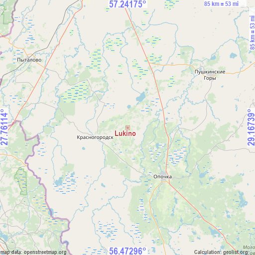 Lukino on map