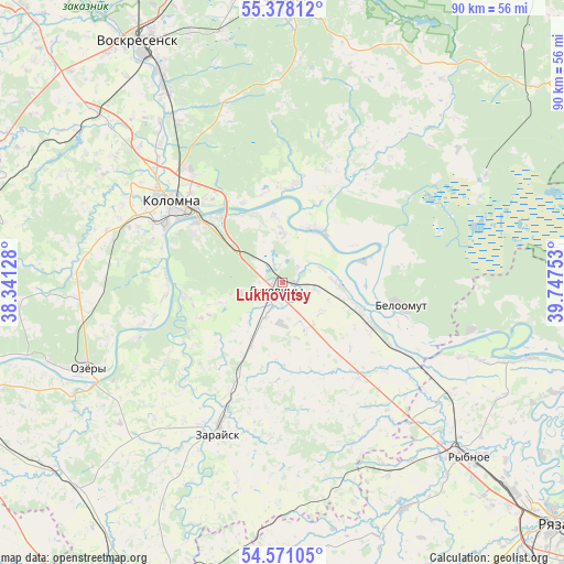 Lukhovitsy on map