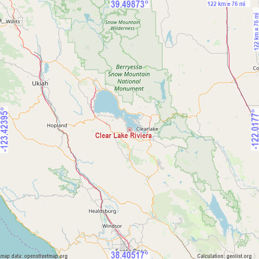 Clear Lake Riviera on map