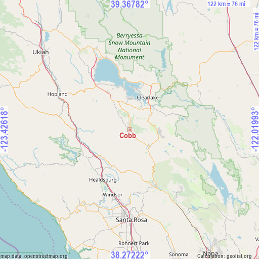 Cobb on map