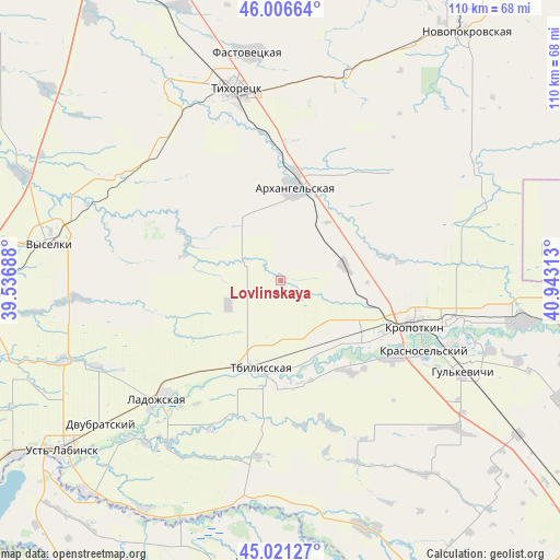 Lovlinskaya on map