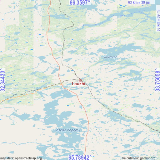 Loukhi on map