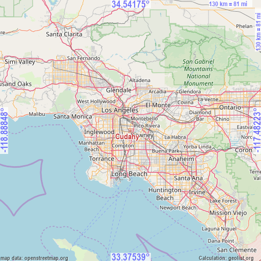 Cudahy on map