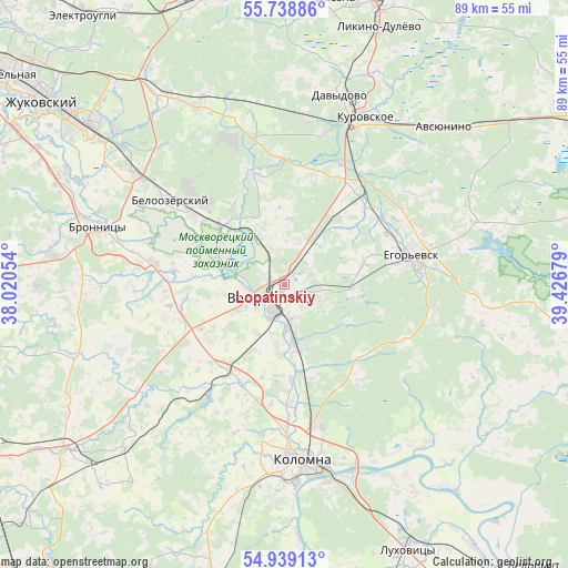 Lopatinskiy on map