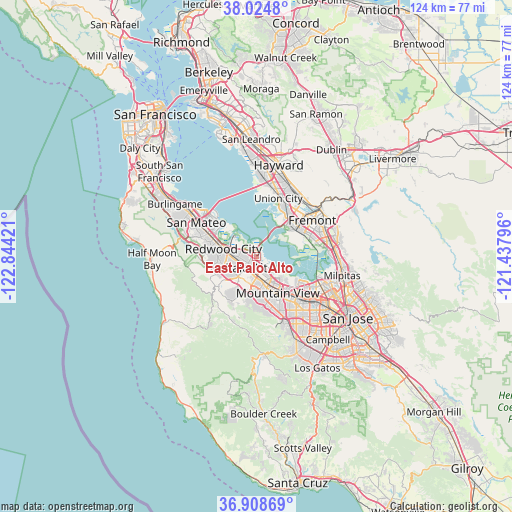 East Palo Alto on map
