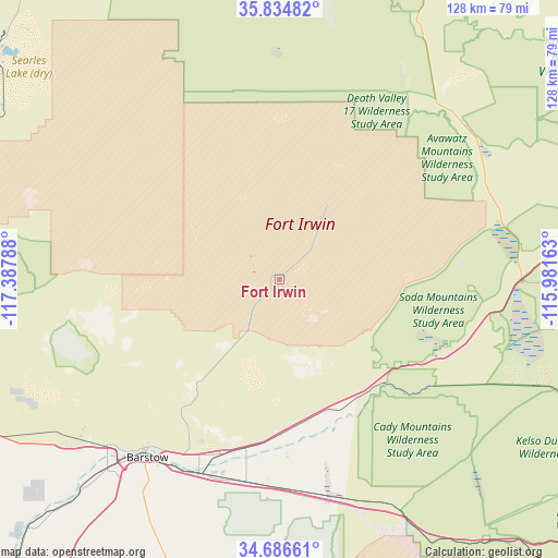 Fort Irwin on map