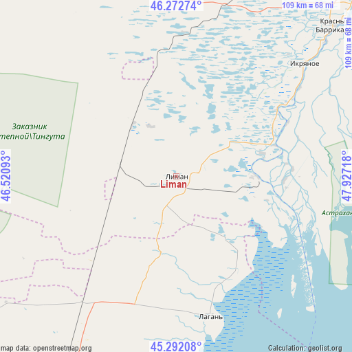 Liman on map