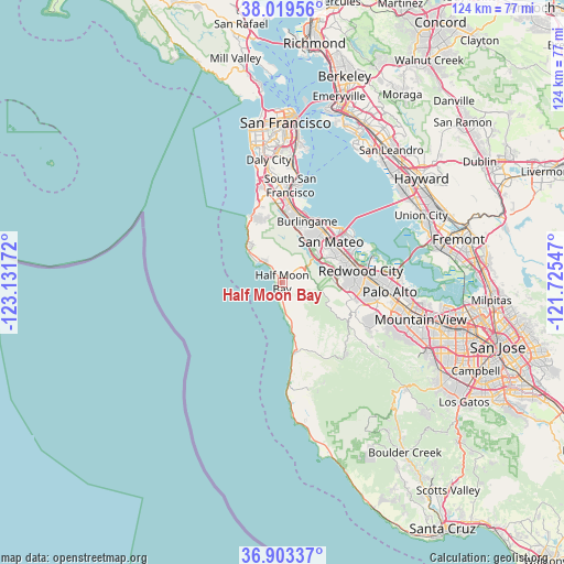 Half Moon Bay on map