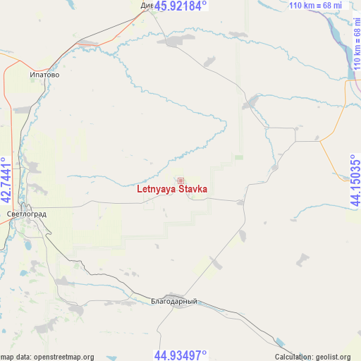 Letnyaya Stavka on map