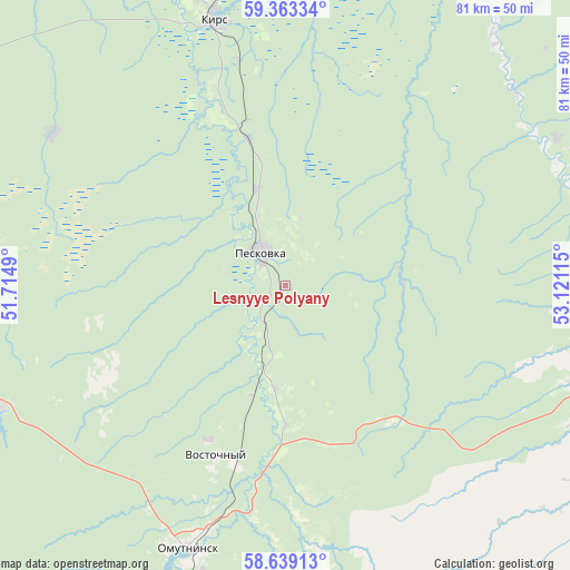 Lesnyye Polyany on map