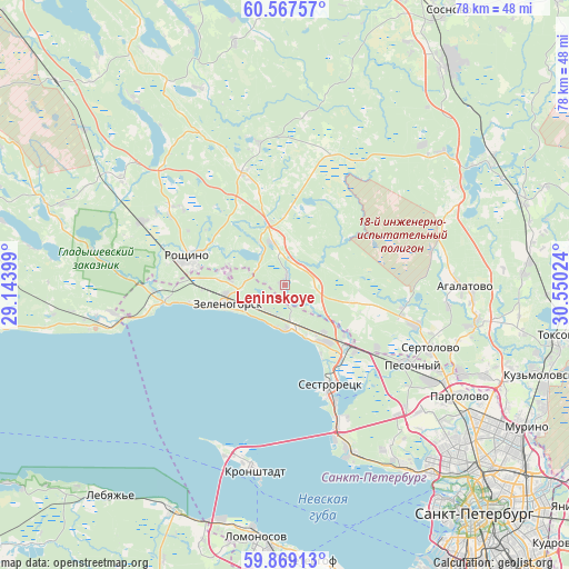 Leninskoye on map
