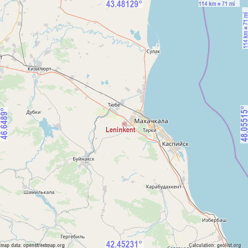Leninkent on map