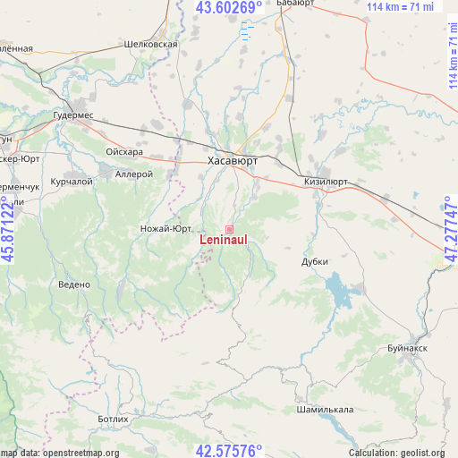 Leninaul on map