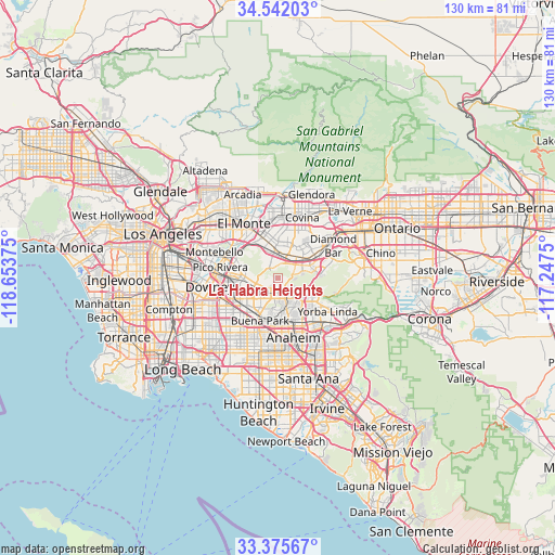 La Habra Heights on map