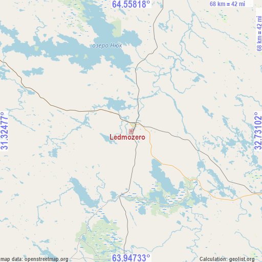 Ledmozero on map