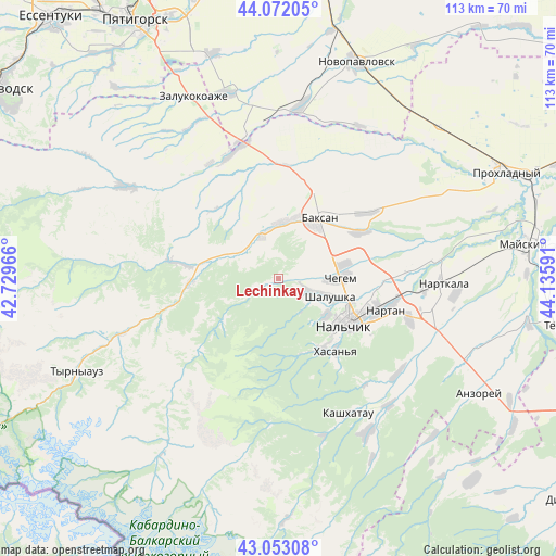Lechinkay on map